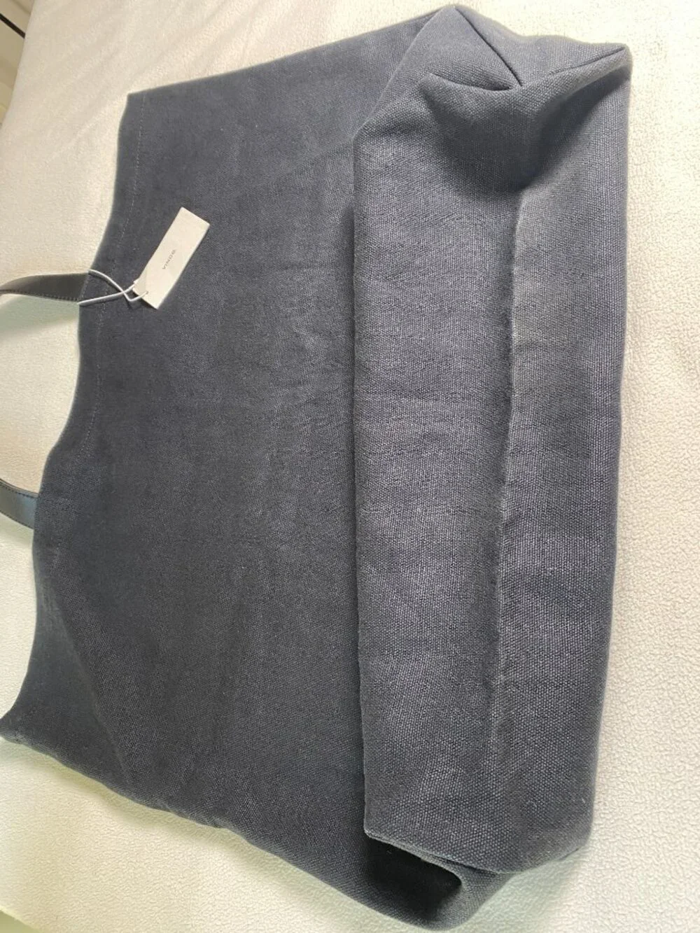 Vince Kendall Conrad Tote Bag Black Canvas Leather Handles NWT